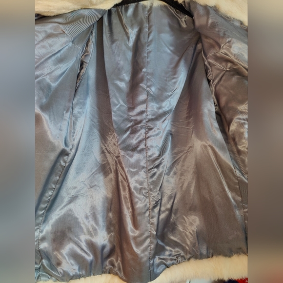 Rabbit fur coat, white - Picture 3 of 7